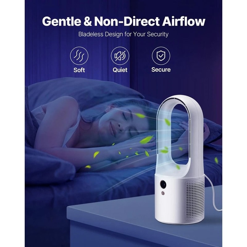 Portable Bladeless Desk Fan Compact Table Fan For Home Office And Travel Use 5