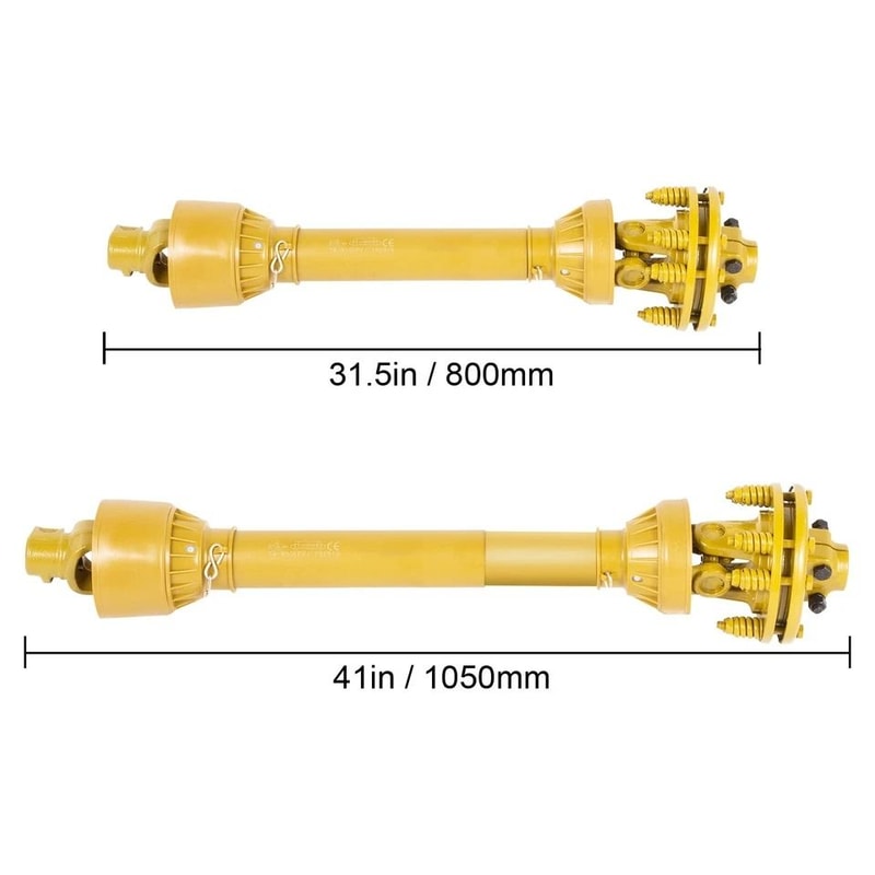 Durable PTO Shaft With Slip Clutch Spline Adjustable Length 14