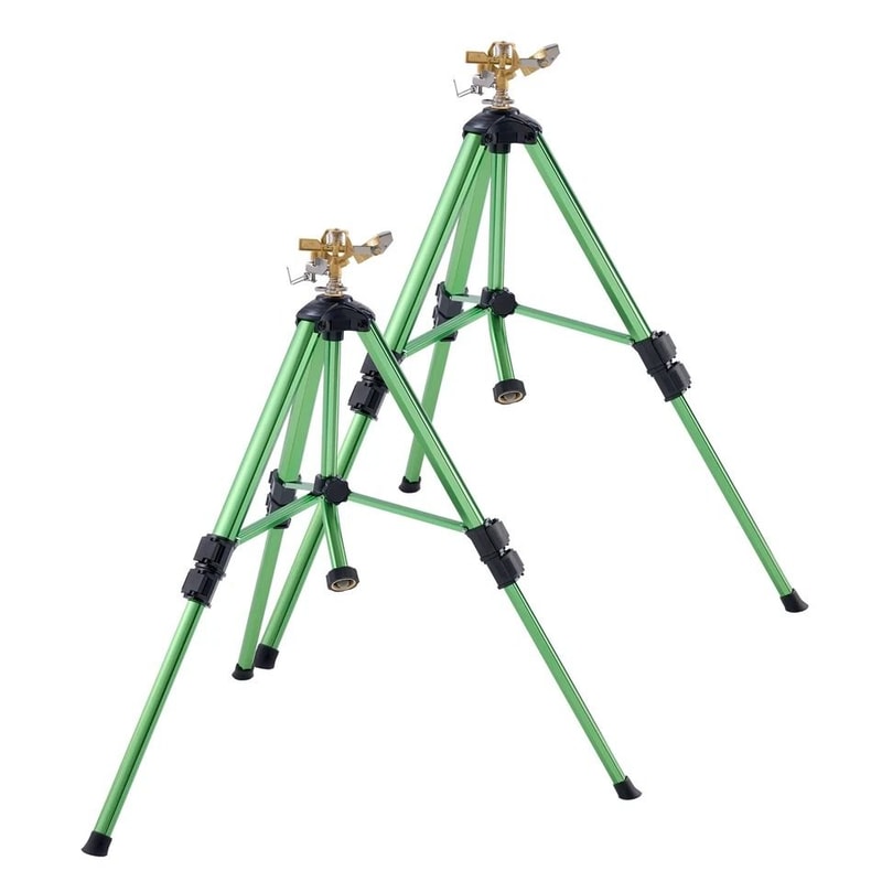 HeavyDuty Tripod Lawn Sprinkler System Adjustable Garden Irrigation Sprinklers With Connector 0
