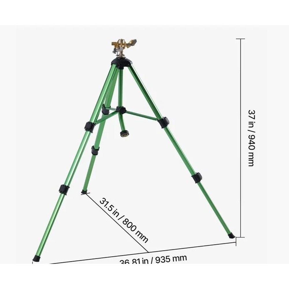 HeavyDuty Tripod Lawn Sprinkler System Adjustable Garden Irrigation Sprinklers With Connector 7