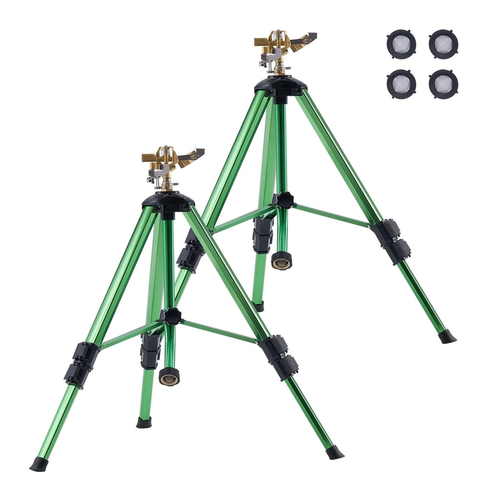 HeavyDuty Tripod Lawn Sprinkler System Adjustable Garden Irrigation Sprinklers With Connector 8
