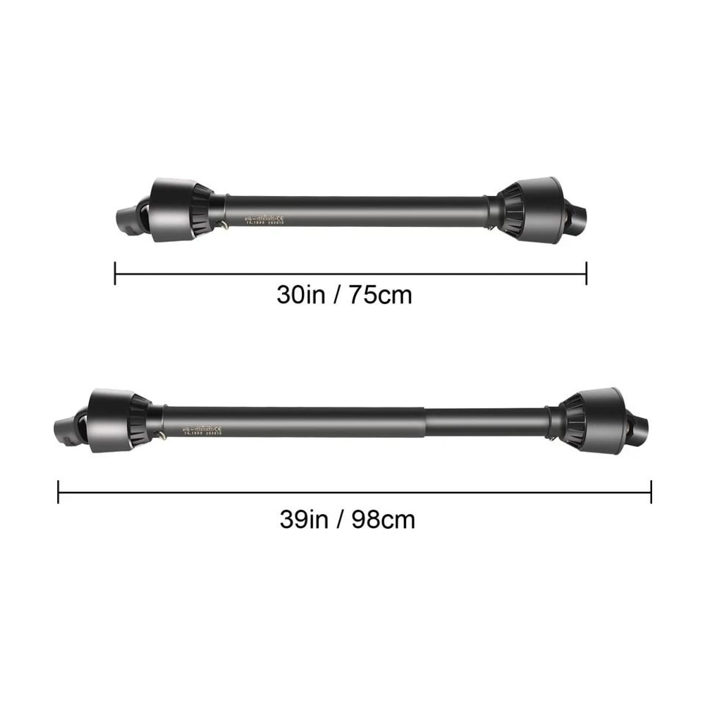 Shaft SplineRound Black Tractor Driveshaft Adjustable Length 6