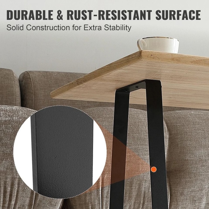 Trapezoid Solid Steel Table Legs For DIY Coffee Tables Heavy Duty Adjustable 4