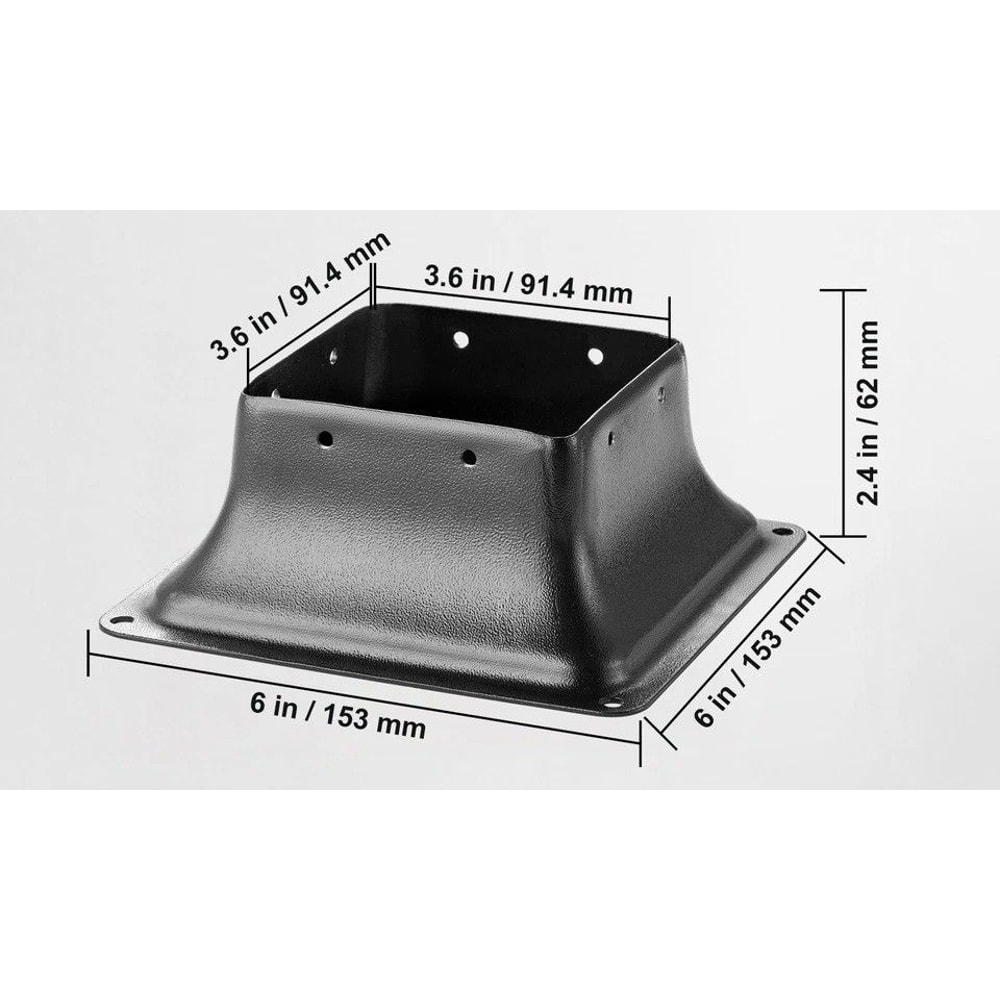 Heavy Duty Post Base Brackets Standard Wood Post Anchor Kit For Secure Support 16