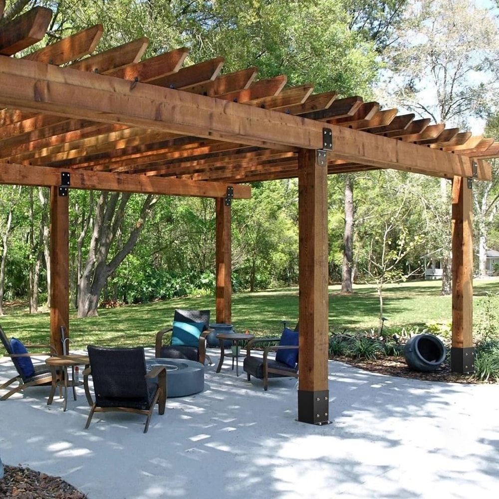 Heavy Duty Post Base Brackets Durable Wood Post Fence Anchors For Strong Support 4