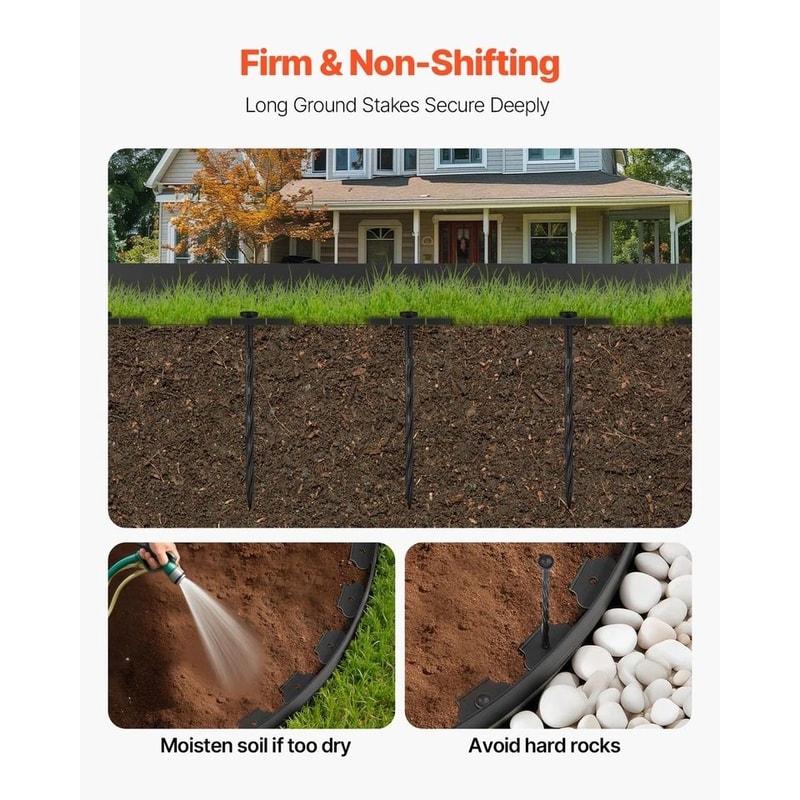 LShaped Plastic Garden Edging Durable NoDig Border For Lawn And Landscape 5