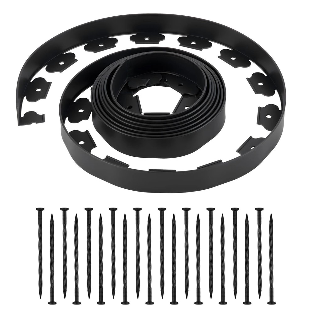 LShaped Plastic Garden Edging Durable NoDig Border For Lawn And Landscape 8