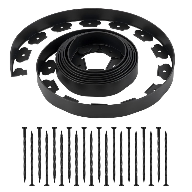 LShaped Plastic Garden Edging Durable NoDig Border For Lawn And Landscape 8