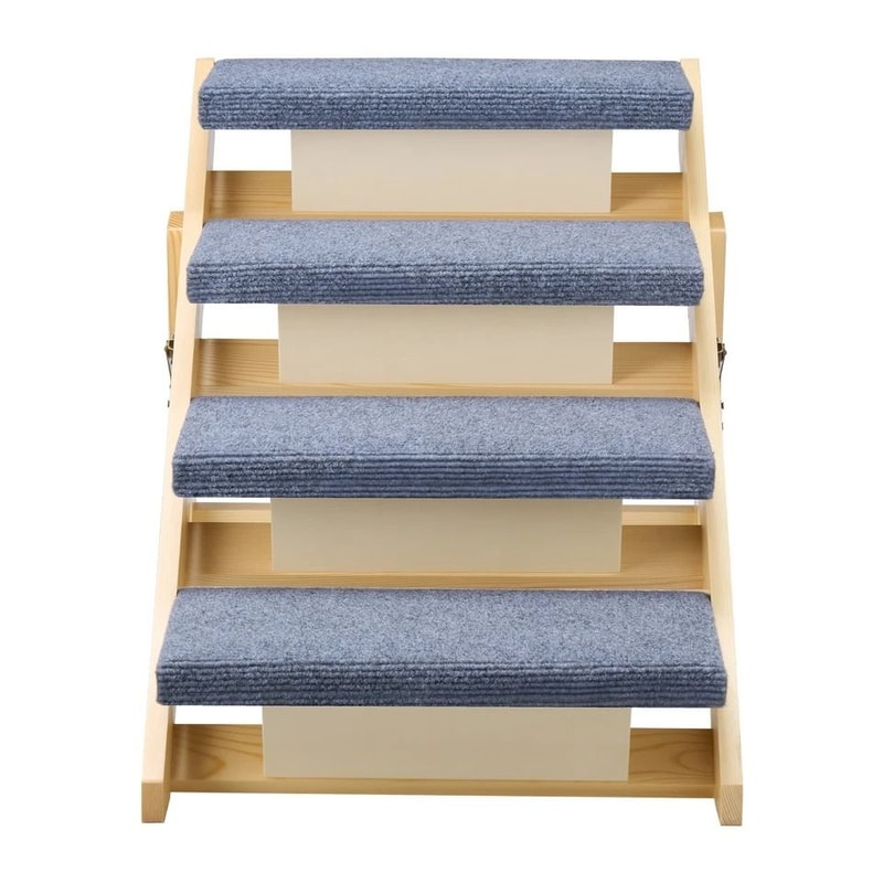 Wooden Pet Stairs For Dogs Heavy Duty Design Ideal For Beds Sofas 7