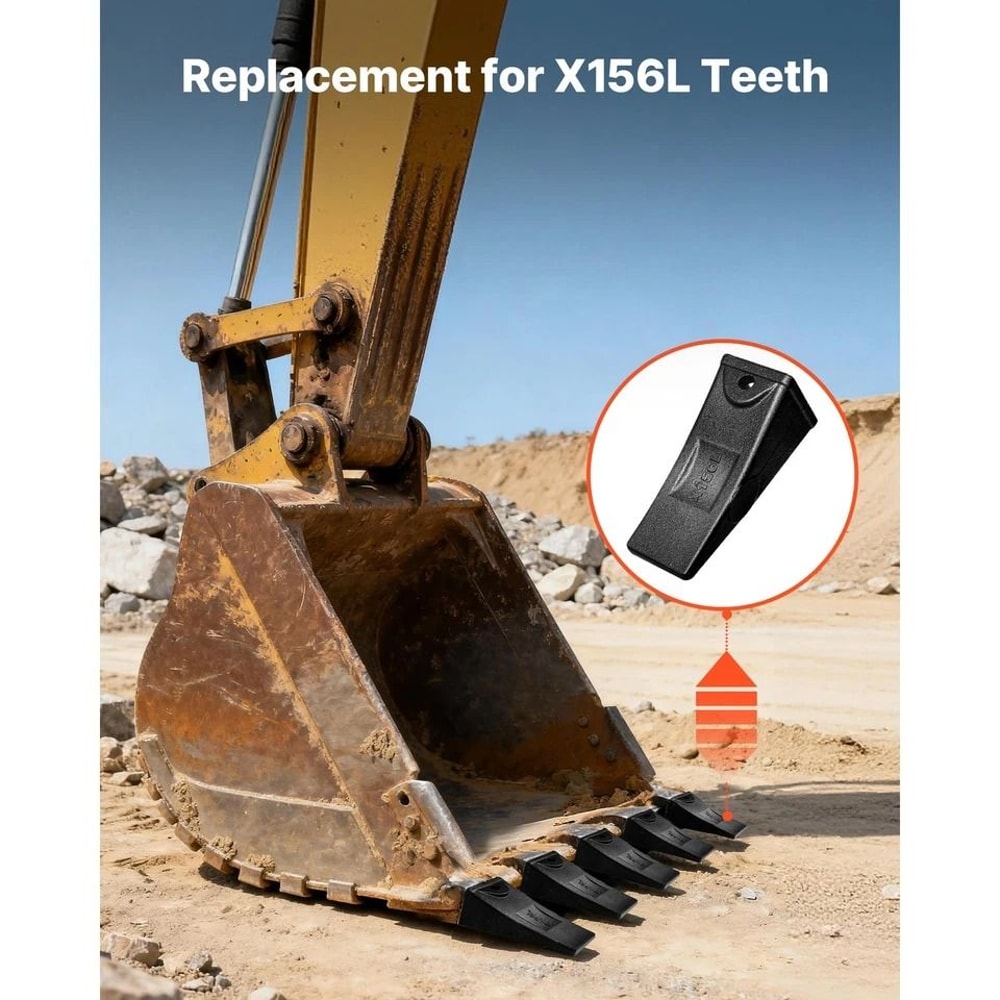 Excavator Bucket Teeth With Pins For Skid Steer Backhoe Excavator 1