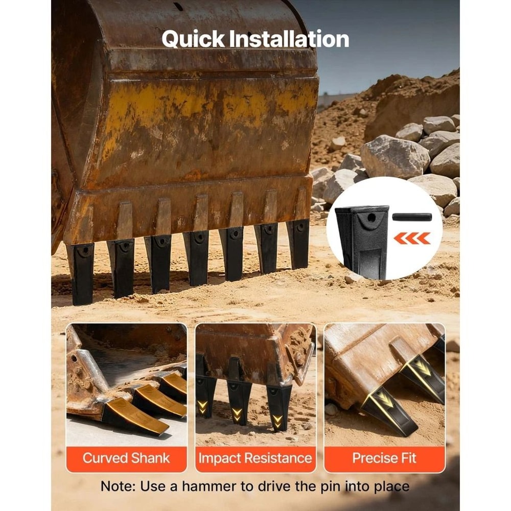 Excavator Bucket Teeth With Pins For Skid Steer Backhoe Excavator 2