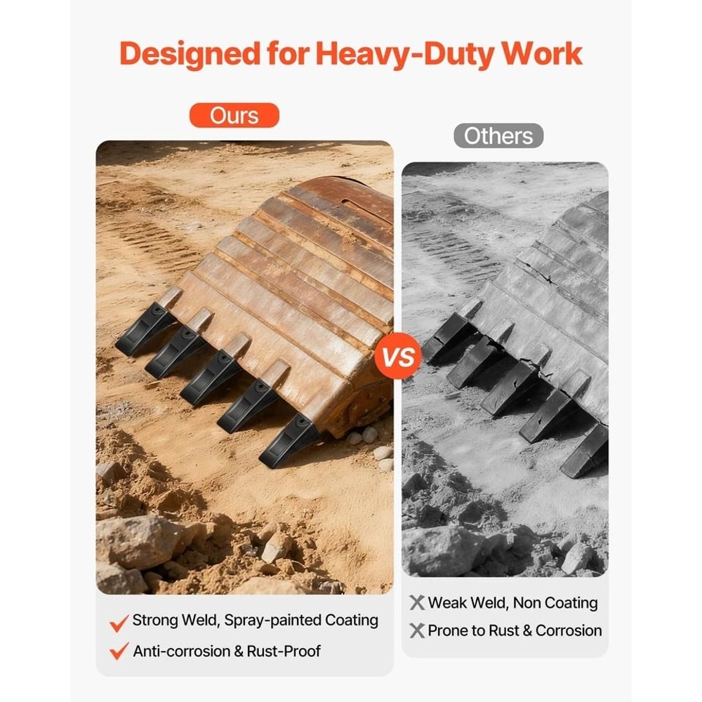 Excavator Bucket Teeth With Pins For Skid Steer Backhoe Excavator 3