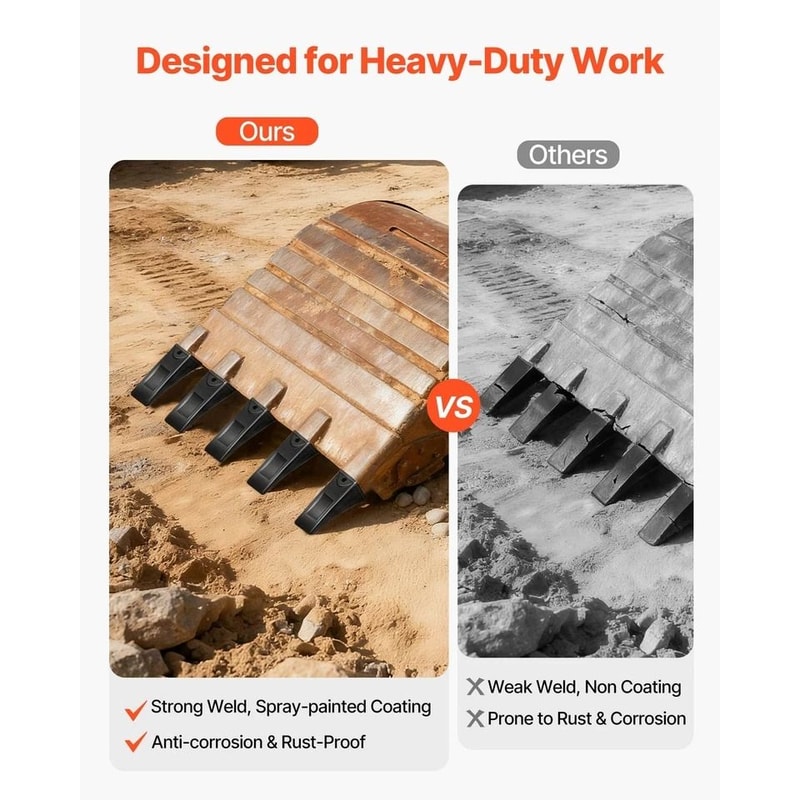 Excavator Bucket Teeth With Pins For Skid Steer Backhoe Excavator 3