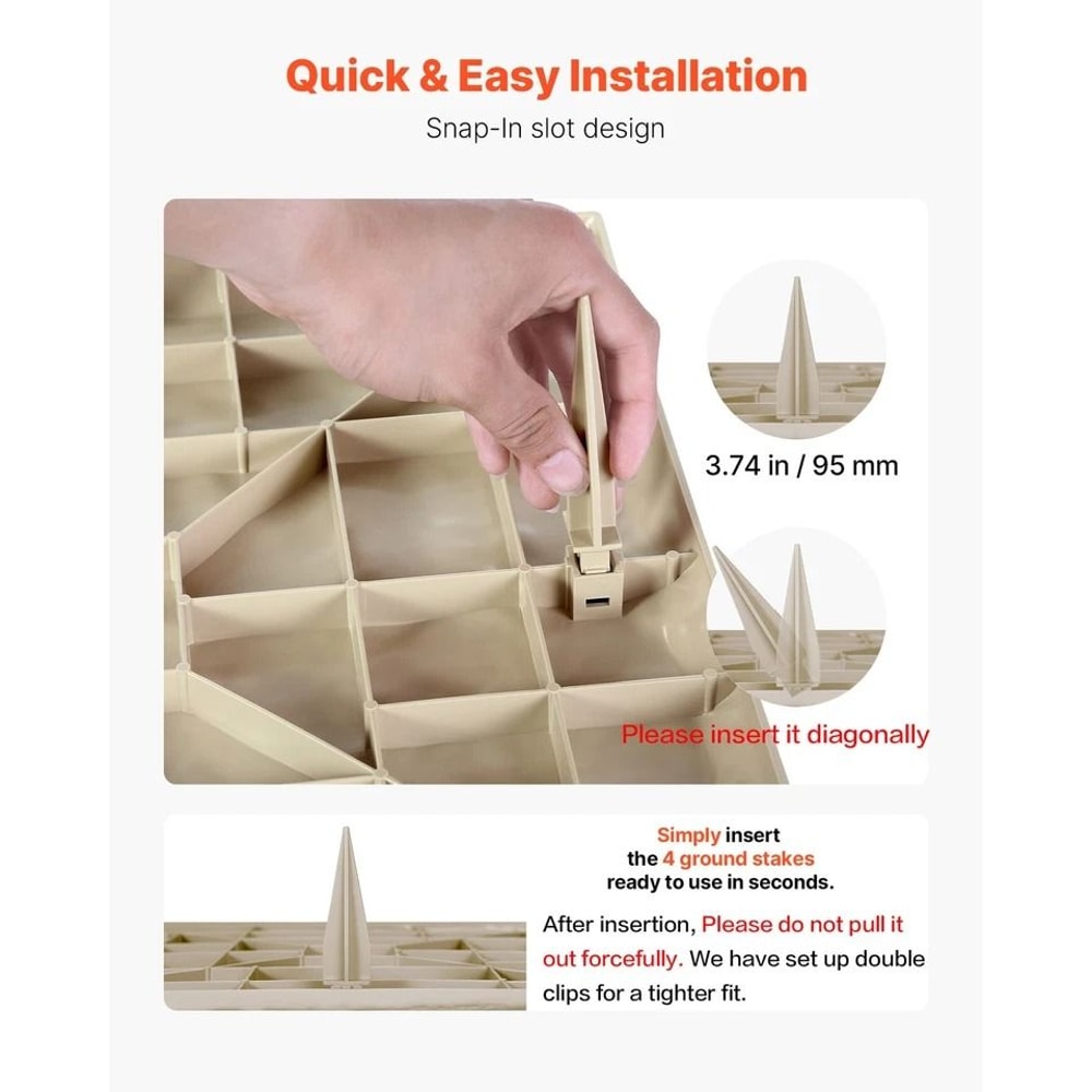 Decorative Beige Stepping Stones With Stakes Walkway Pavers 4