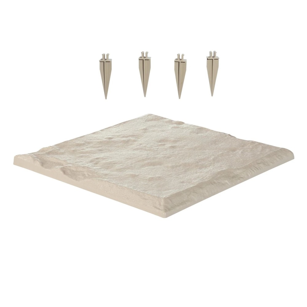 Decorative Beige Stepping Stones With Stakes Walkway Pavers 0