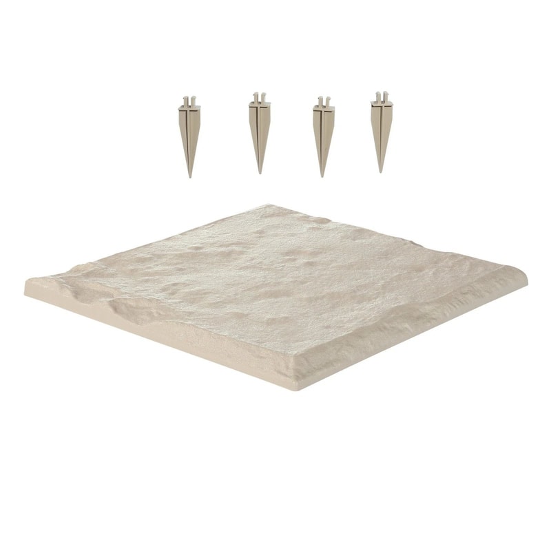 Decorative Beige Stepping Stones With Stakes Walkway Pavers 0
