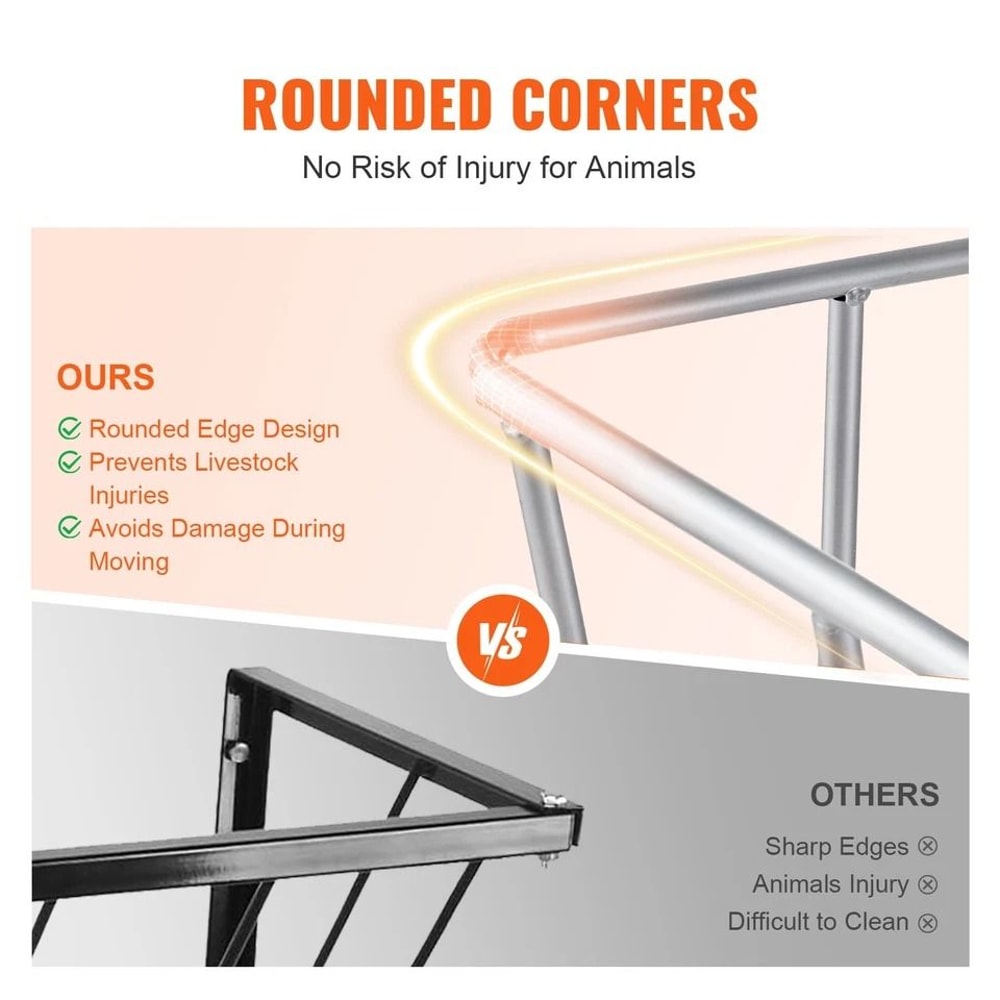 Livestock Hay Feeder For Horses Goats Gallon WallMounted Hay Rack 3