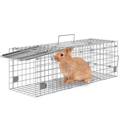 humane live animal cage trap for cats, squirrels & mice