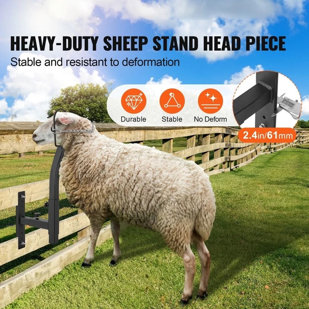 Adjustable Livestock Trimming Stand For Goats With Nose Loop Headpiece Ideal For Milking Trimming 1