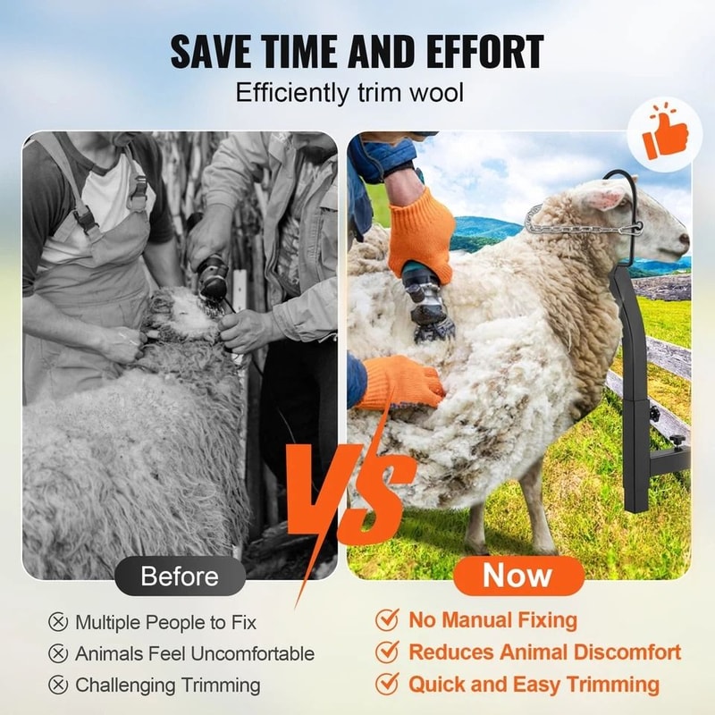 Adjustable Livestock Trimming Stand For Goats With Nose Loop Headpiece Ideal For Milking Trimming 3