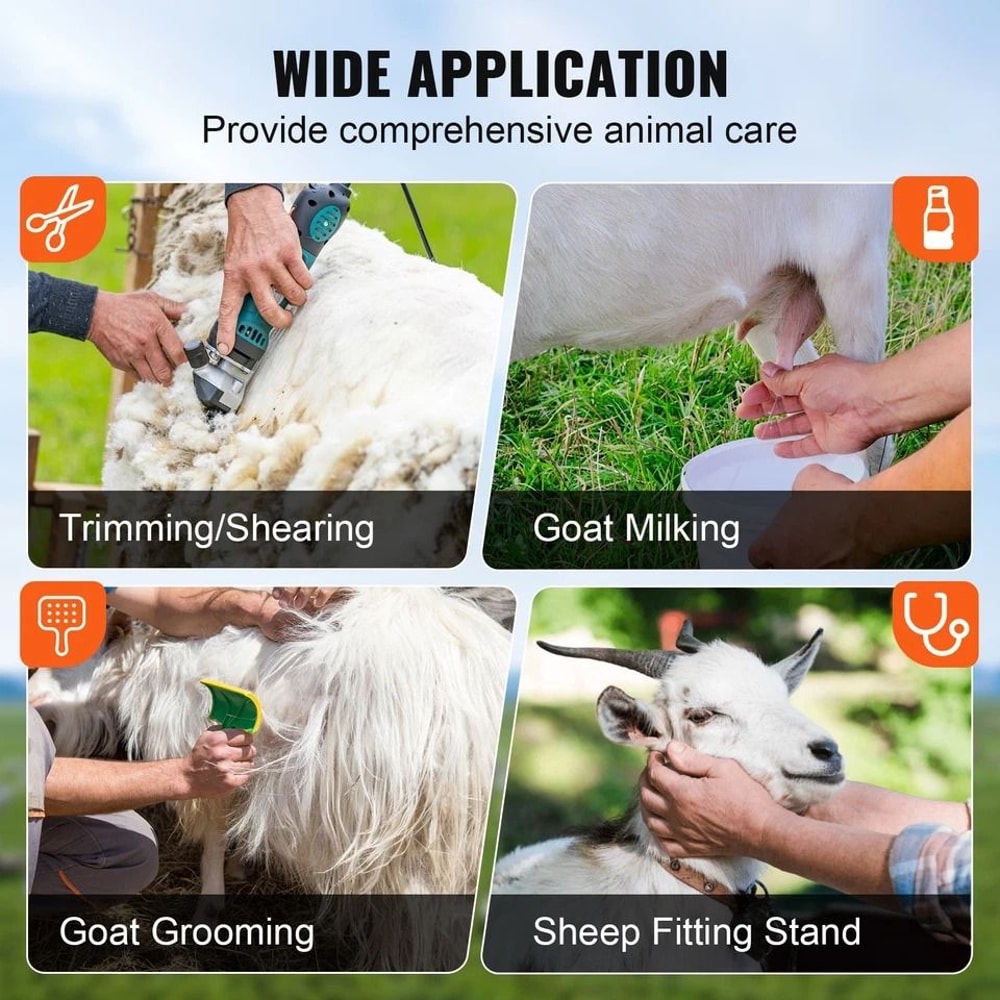 Adjustable Livestock Trimming Stand For Goats With Nose Loop Headpiece Ideal For Milking Trimming 5