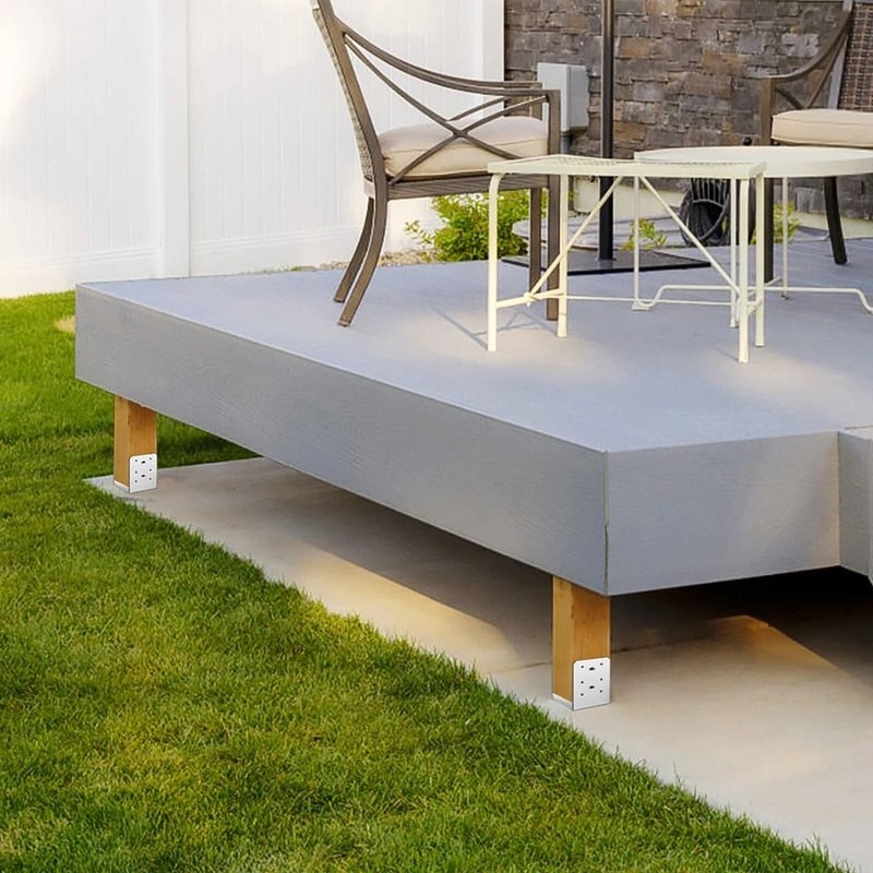 Adjustable 6x6 Concrete Deck Post Anchor Base Metal Bracket Heavy Duty Support For Decks Railings 5