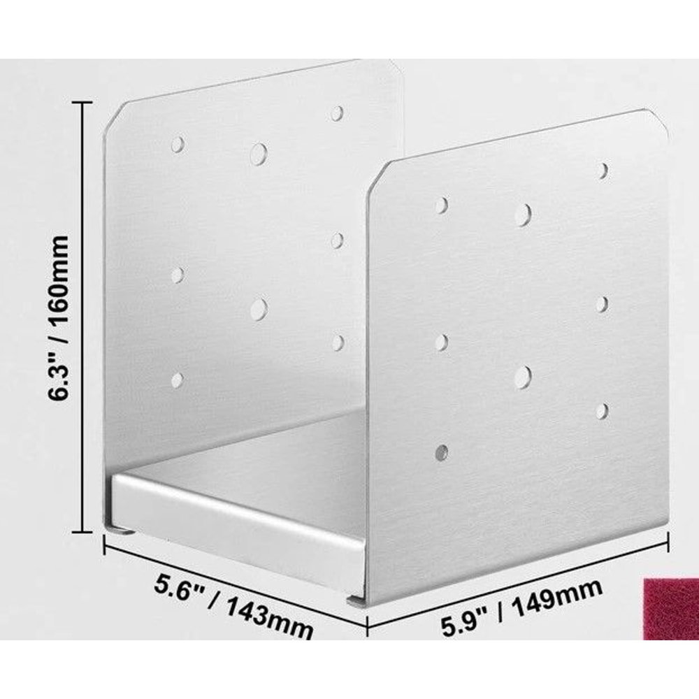 Adjustable 6x6 Concrete Deck Post Anchor Base Metal Bracket Heavy Duty Support For Decks Railings 7
