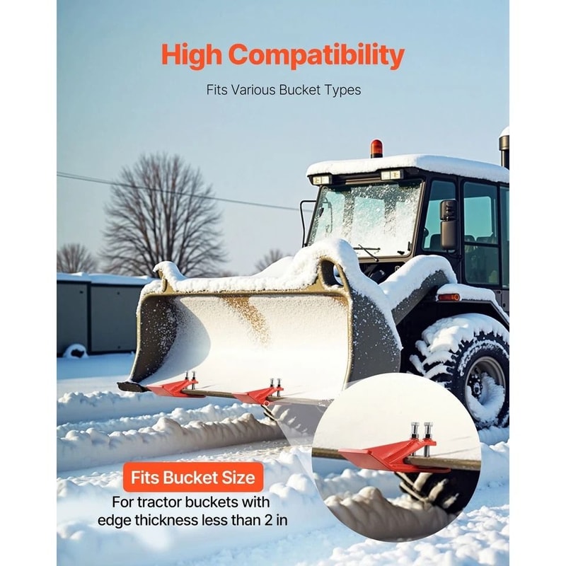 Heavy Duty Tractor Bucket Protector Orange Steel Edge Guards 5