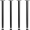 Steel Adjustable Desk Legs Set Of HeavyDuty Office Table Furniture Black 0
