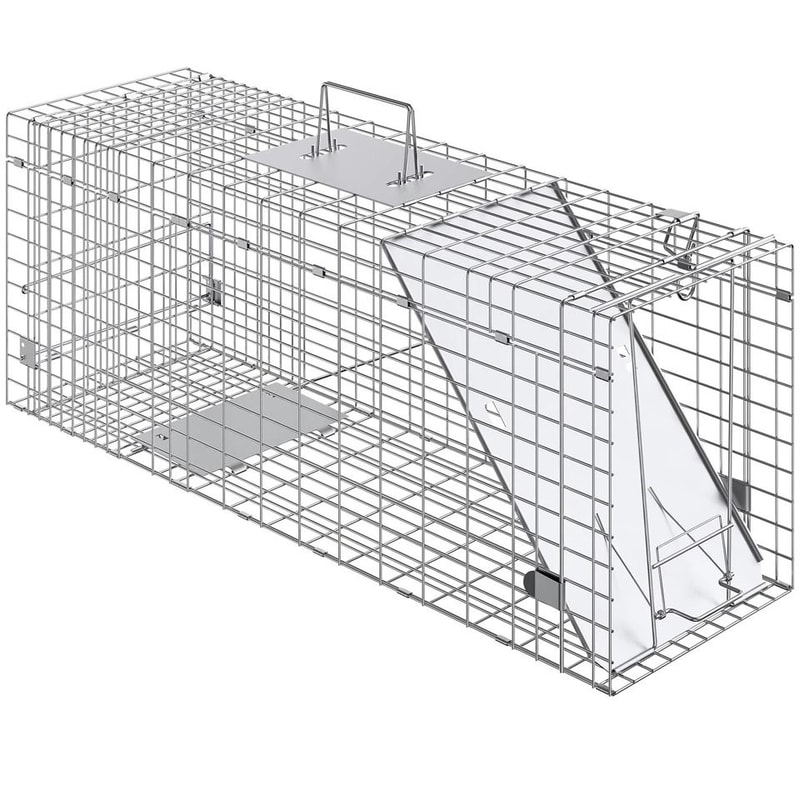 Live Animal Cage Trap Humane Trap For Cats Squirrels Mice More 7