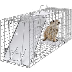 live animal cage trap humane trap for cats, squirrels, mice & more