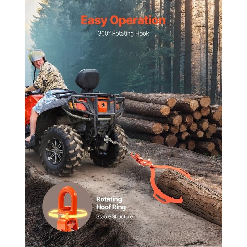Solid Steel Log Lifting Tongs Swivel Grapple For Easy Log Lifting 2