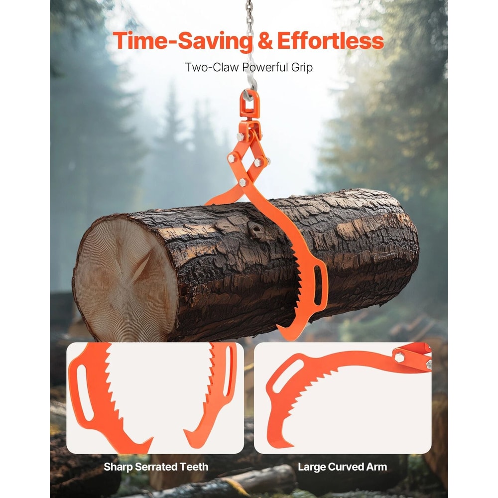 Solid Steel Log Lifting Tongs Swivel Grapple For Easy Log Lifting 5