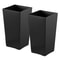 Tall Modern Black Planters WeatherResistant Pots For Indoor Outdoor Use 9