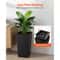 Tall Modern Black Planters WeatherResistant Pots For Indoor Outdoor Use 4