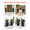 Tall Modern Black Planters WeatherResistant Pots For Indoor Outdoor Use 5