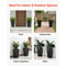 Tall Modern Black Planters WeatherResistant Pots For Indoor Outdoor Use 5