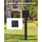 Durable Steel Mailbox Post Kit RustResistant Black Finish 2