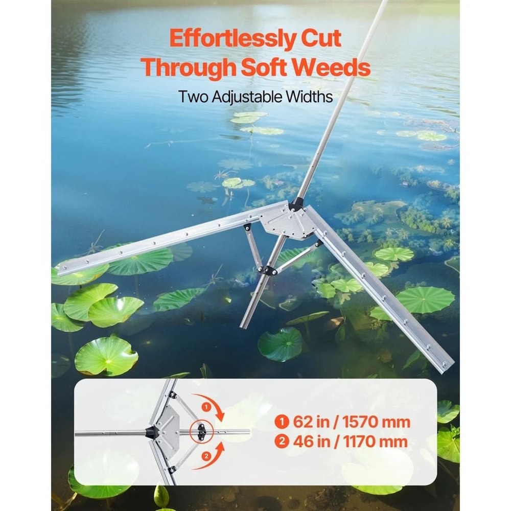 Lake Weed Cutter Aquatic Plant Cutting Tool Max Width For Efficient Pond Lake Weed Removal 1