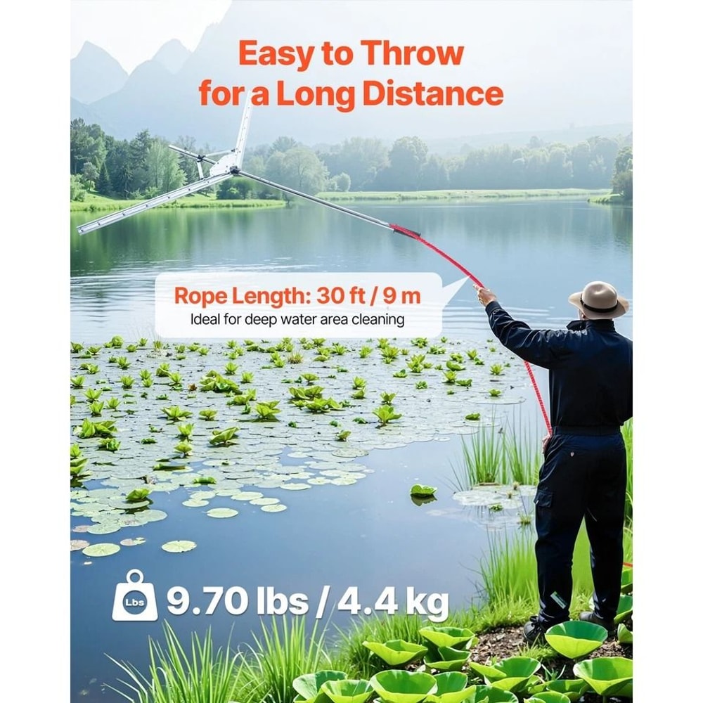 Lake Weed Cutter Aquatic Plant Cutting Tool Max Width For Efficient Pond Lake Weed Removal 2