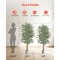 Artificial Ficus Tree Faux Silk Potted Indoor Plant For Home Office Decor 1