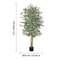 Artificial Ficus Tree Faux Silk Potted Indoor Plant For Home Office Decor 6