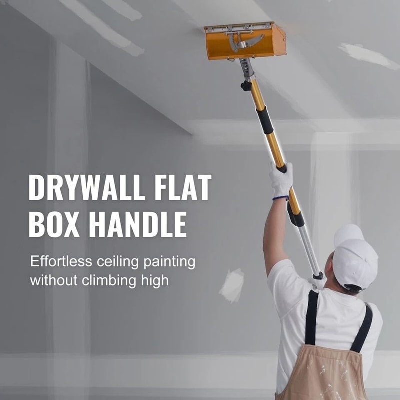 Extendable Drywall Flat Box Handle With Ergonomic Grip For Taping Finishing 1