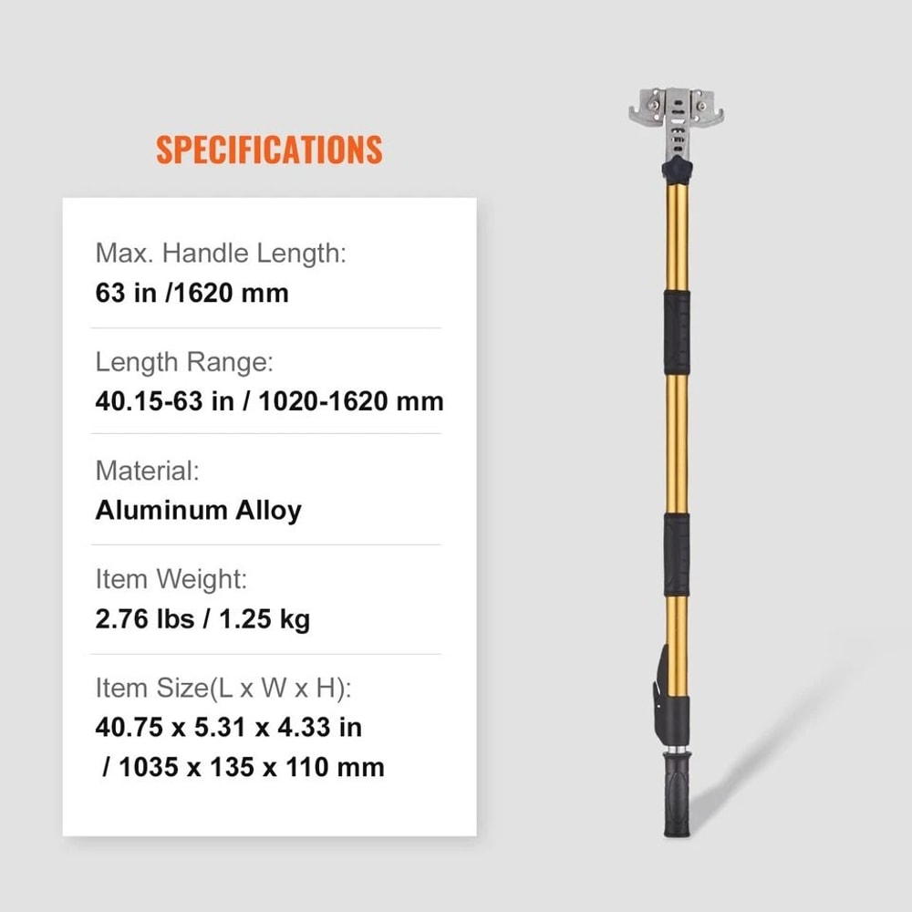 Extendable Drywall Flat Box Handle With Ergonomic Grip For Taping Finishing 6