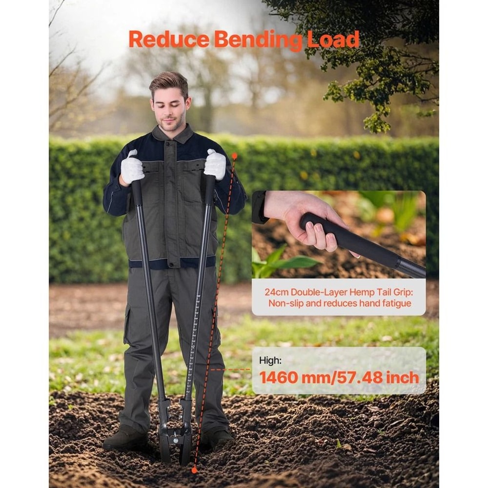 Post Hole Digger With Carbon Steel Handle Manual Hole Digger For Garden And Fence Projects 2