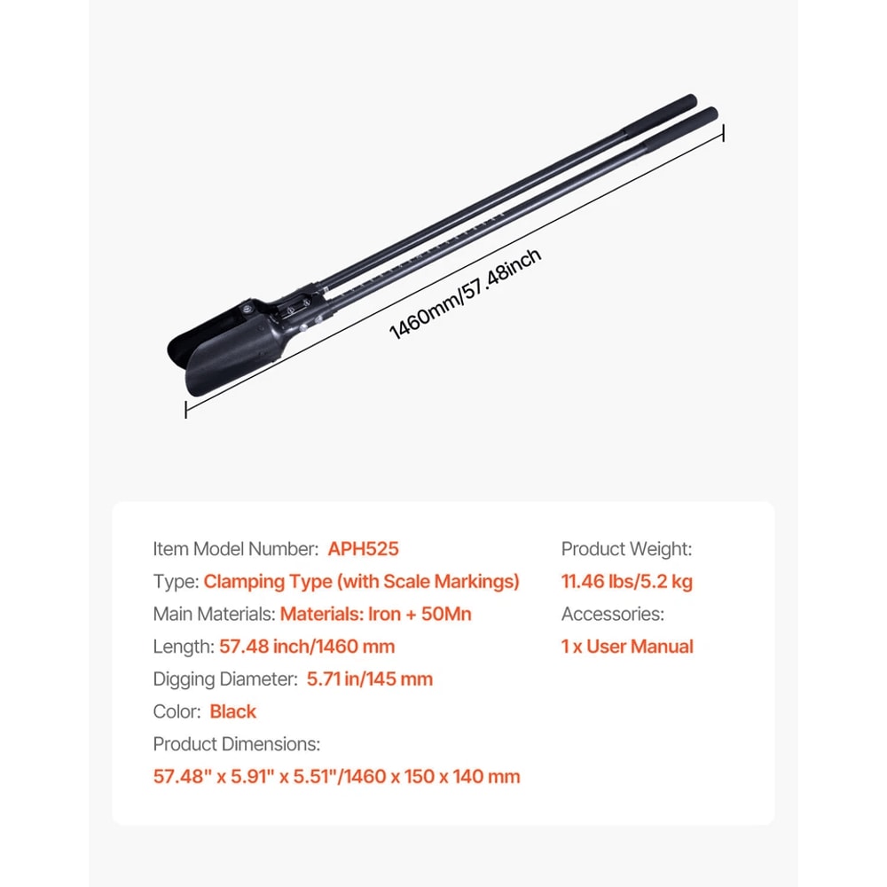 Post Hole Digger With Carbon Steel Handle Manual Hole Digger For Garden And Fence Projects 9