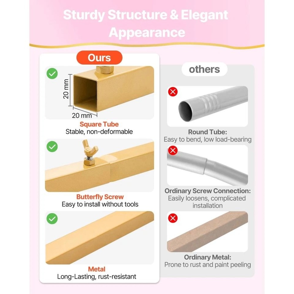 Elegant Gold Wedding Arch Backdrop Stand Metal Decor For Parties Weddings 2