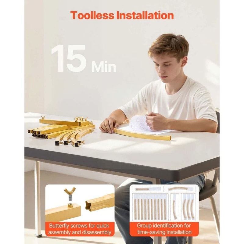 Elegant Gold Wedding Arch Backdrop Stand Metal Decor For Parties Weddings 4