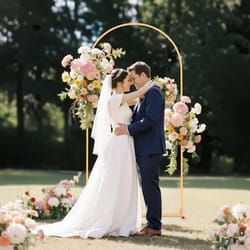 elegant gold wedding arch backdrop stand metal decor for parties & weddings