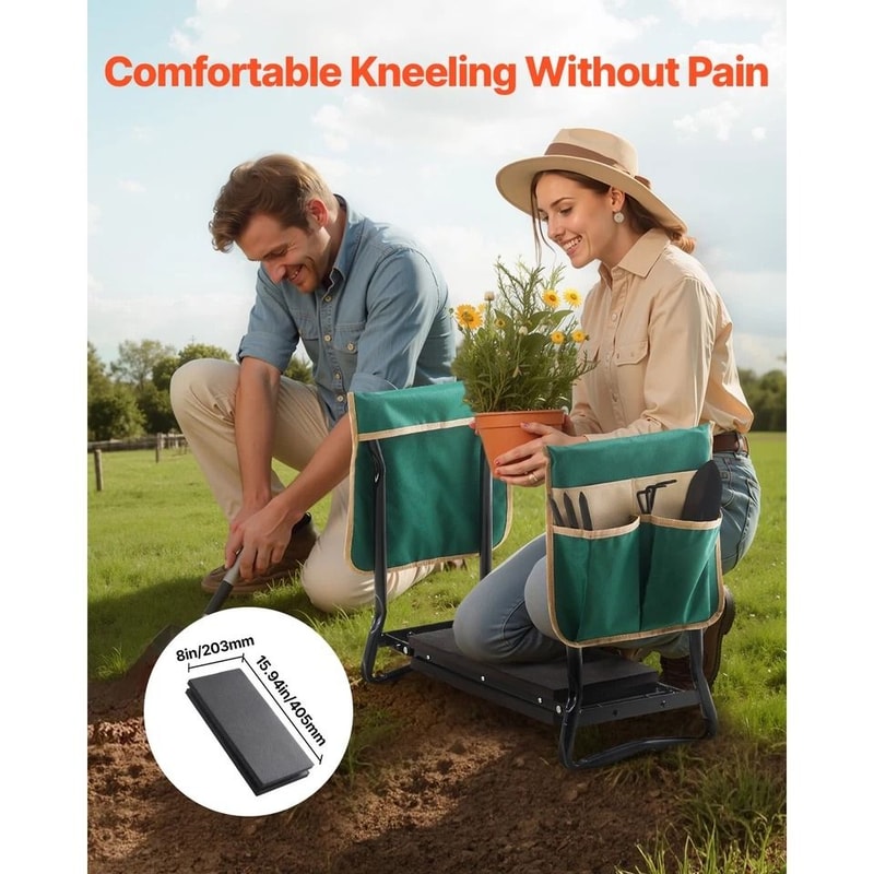 Garden Kneeler And Seat With EVA Pad Folding Garden Stool For Heavy Duty Use 1